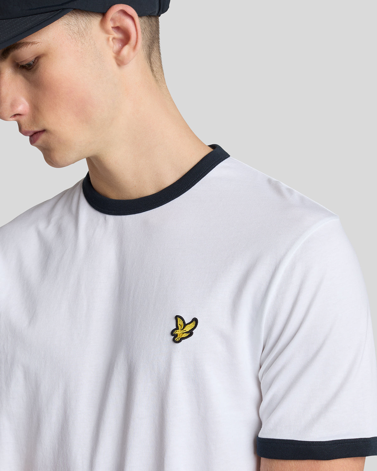 Lyle & Scott tshirt contrast TS 2201 V kleur X187 wit