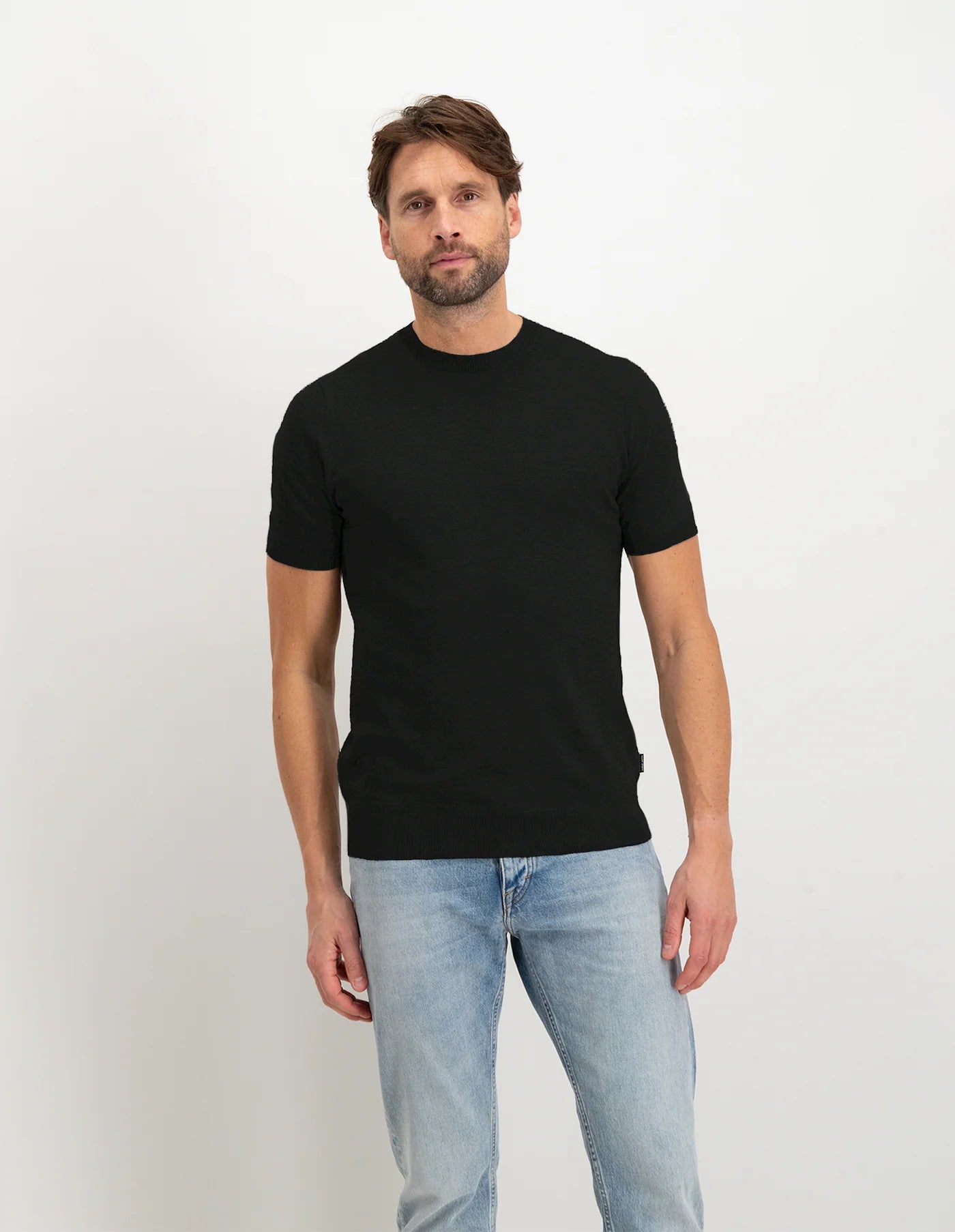 Saint Steve knitted Tshirt Boudewijn kleur zwart