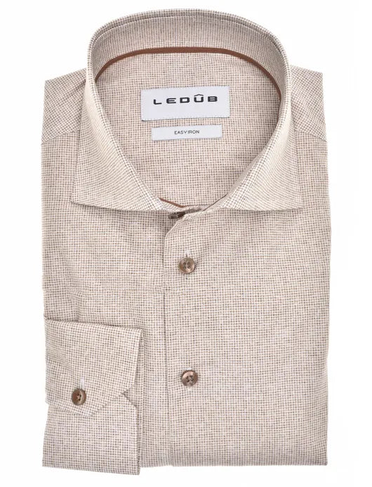 Ledub hemd 094.680 bruine print