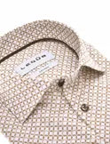 Ledub hemd 074.640 bruine print